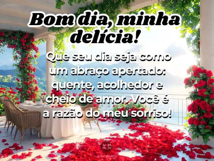 Mensagens de bom dia amor: abraço apertado, quente e acolhedor