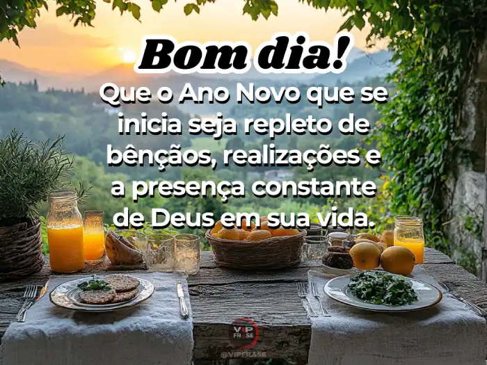 Mensagens de bom dia bíblico - Ano novo, bênçãos de Deus.