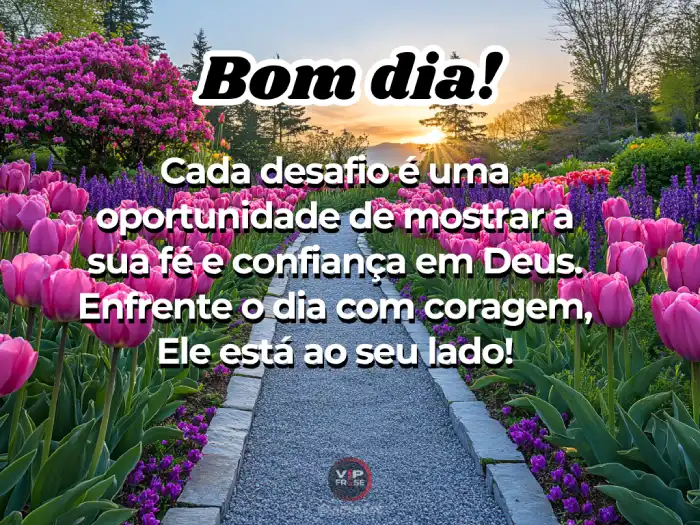 Mensagens de bom dia bíblico - Superando obstáculos com coragem em Deus.