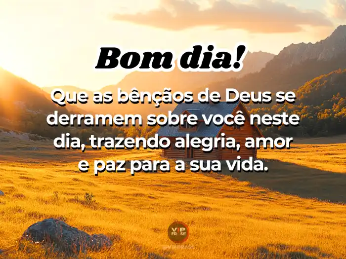 Frases: Alegria, amor e paz para o seu dia.