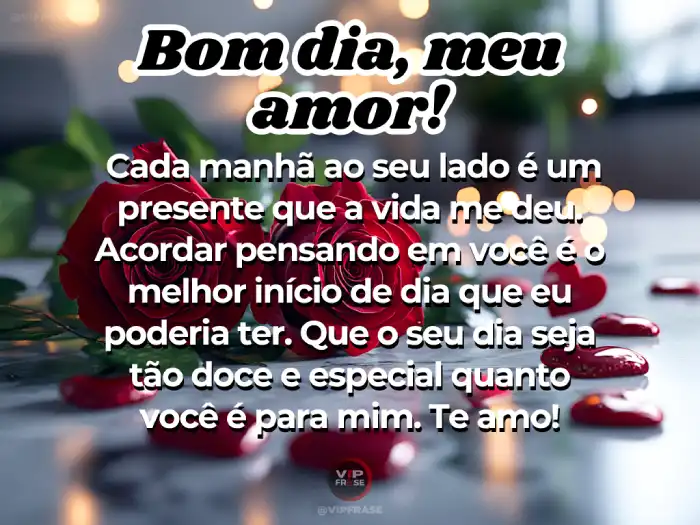 Mensagens de bom dia namorada doce e especial, com muito amor.