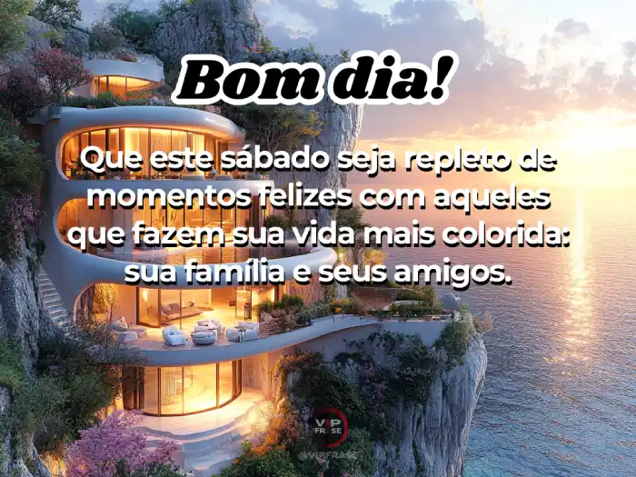Frases para começar o dia com felicidade, cercado pela família e amigos.