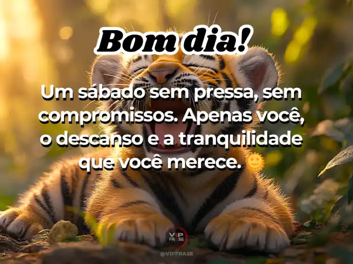 Mensagens de bom dia sábado para inspirar um dia de descanso e tranquilidade, sem pressa.