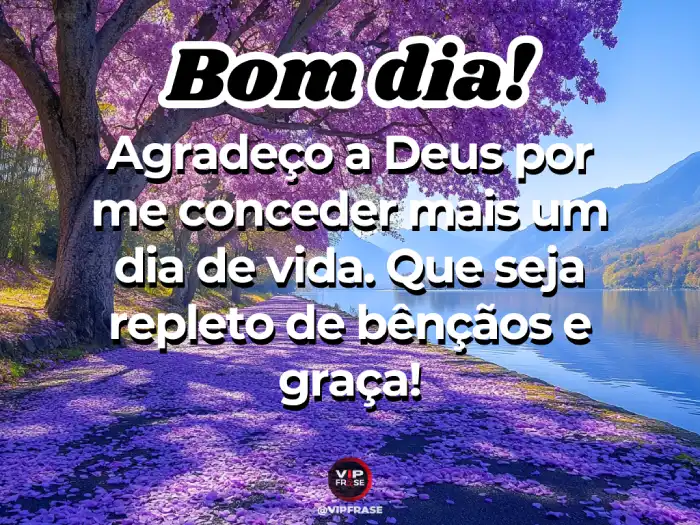 Frases de bom dia de Deus: Agradeço mais um dia de vida.