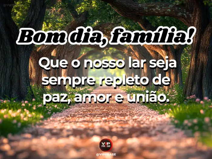 Frases trazendo paz, amor e união para o lar.