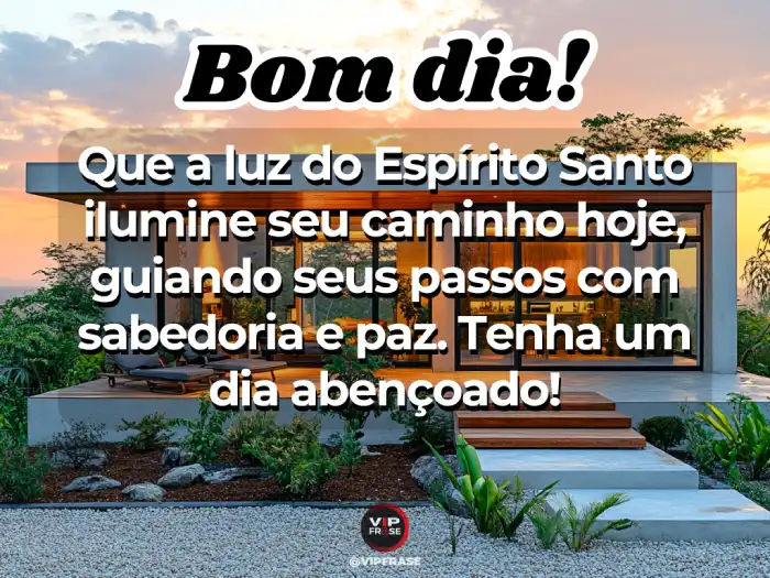 Frases: O Espírito Santo abençoando o seu dia.