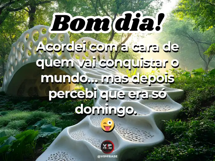 Mensagens de bom dia domingo: Vamos conquistar o mundo juntos