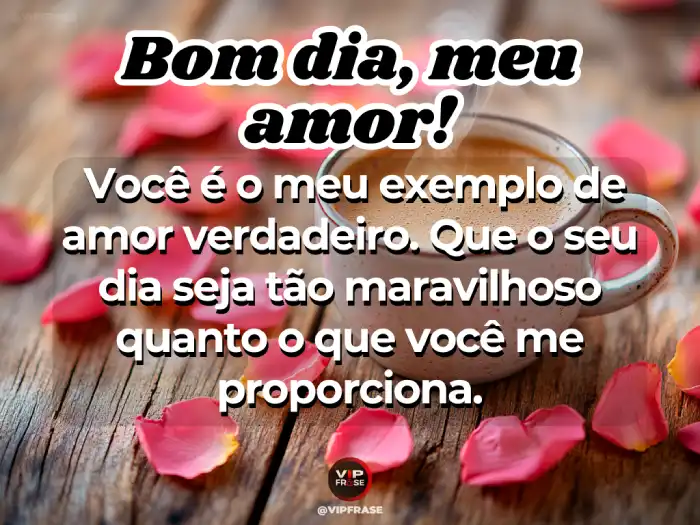 Mensagens de bom dia para o amor: O amor verdadeiro é maravilhoso, e você é a prova disso.
