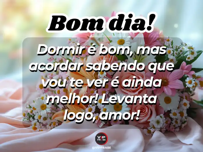 Frase – Acordar sabendo que vou te ver ainda melhor