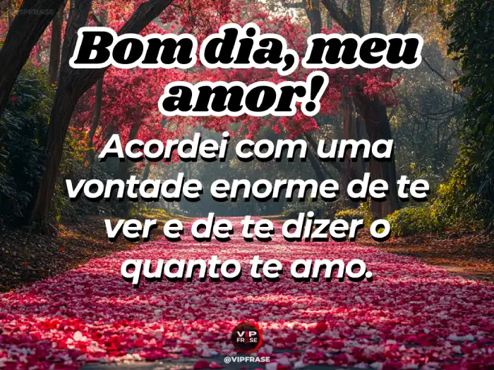 Mensagem de bom dia amor – Acordei com vontade enorme de te ver