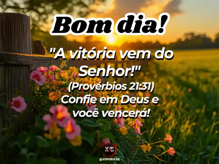 Versículo - Provérbios 21:31 - Vitória vem do Senhor