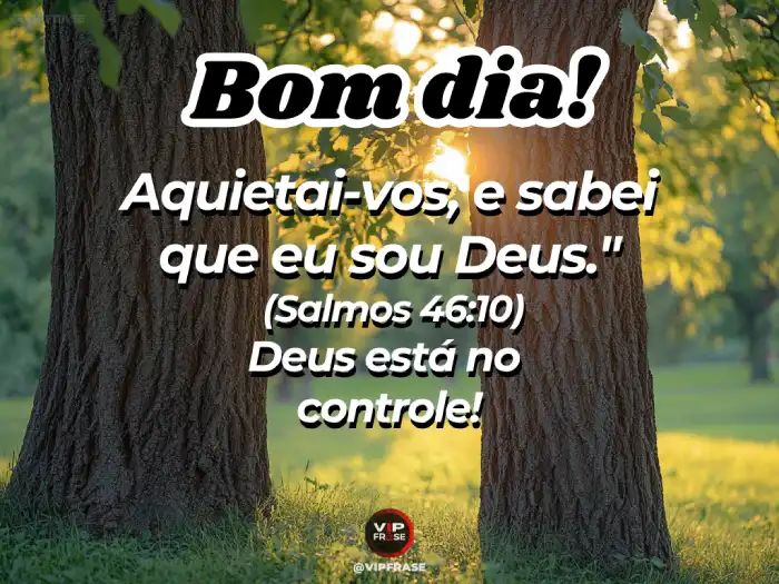 Mensagem de Bom Dia Bíblia - Salmos 46:10 - Aquietai-vos e sabei