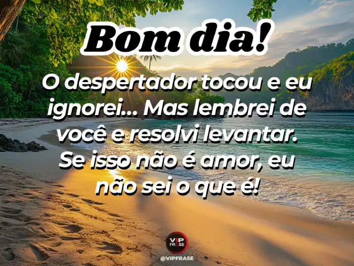 Frases Engraçadas com sol nascente e praia – Amor.