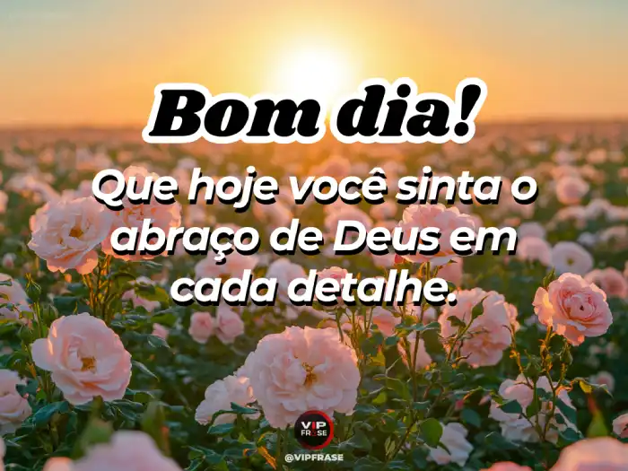 Mensagem de bom dia com carinho para Whatsapp – Sinta o abraço de Deus em cada detalhe.