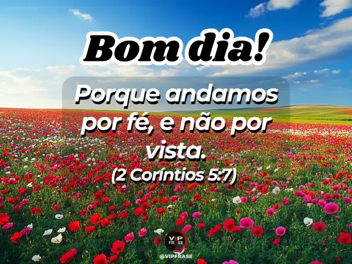 Mensagens de bom dia abençoada com o versículo de 2 Coríntios 5 da Bíblia, transmitindo a reconciliação e renovação em Cristo.