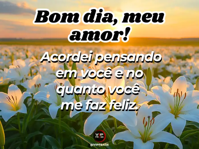 Mensagens de bom dia especial – Acordei pensando em você e desejando um dia cheio de amor.