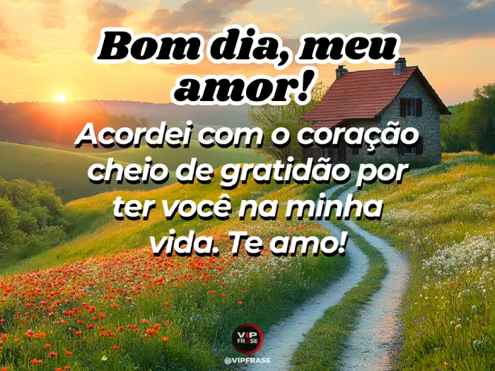 Mensagens de bom dia para alguém especial com coração cheio de gratidão por ter você na vida.