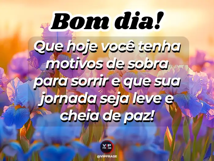 Mensagens de bom dia para alguém especial, com motivos para sorrir e uma jornada leve pela frente.