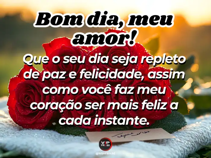 Mensagens de bom dia para namorado com coração feliz.