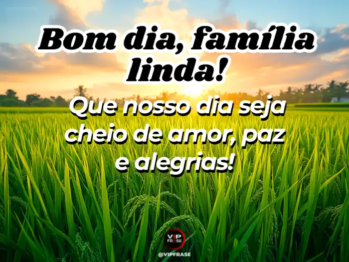 Umas mensagens de bom dia para família linda com amor, paz e alegrias.