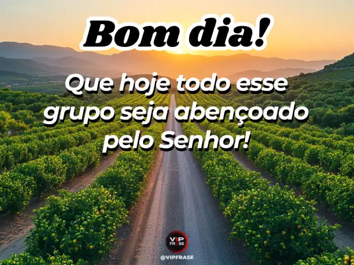 Bom dia abençoado! Grupo abençoado pelo Senhor.