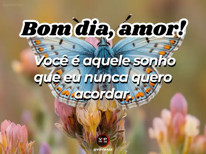 Bom dia frase romântica: você é o sonho do qual nunca quero acordar