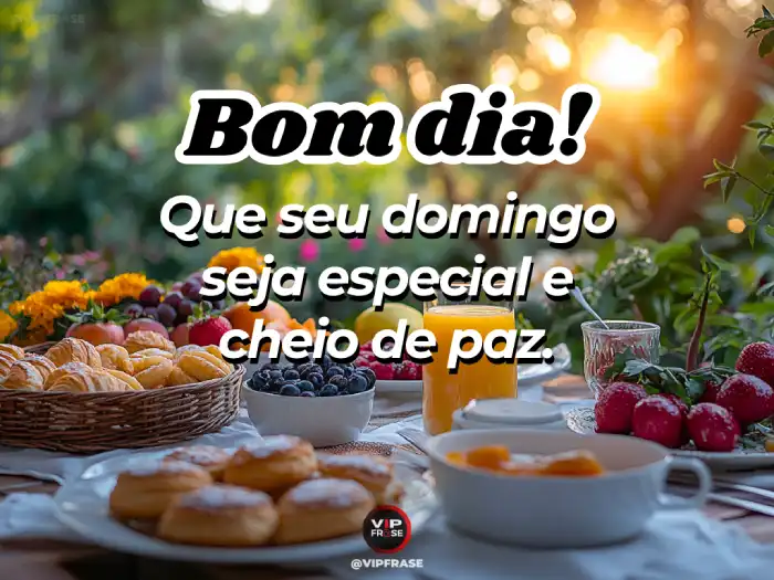 Bom dia domingo! Poesia inspiradora em forma de dia, transmitindo boas vibrações para começar o domingo com alegria e paz.