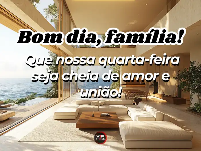 Bom dia quarta-feira! Mensagem de amor e união para começar o dia com positividade e harmonia, valorizando os relacionamentos.