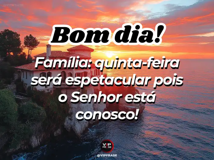 Frase para família: dia espetacular com o Senhor conosco.