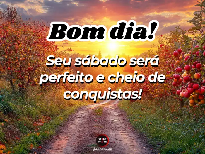 Mensagem: Um dia perfeito, cheio de conquistas esperando por você.