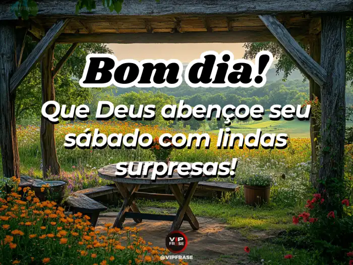 Bom dia sábado - Mensagem de Deus abençoa lindas surpresas
