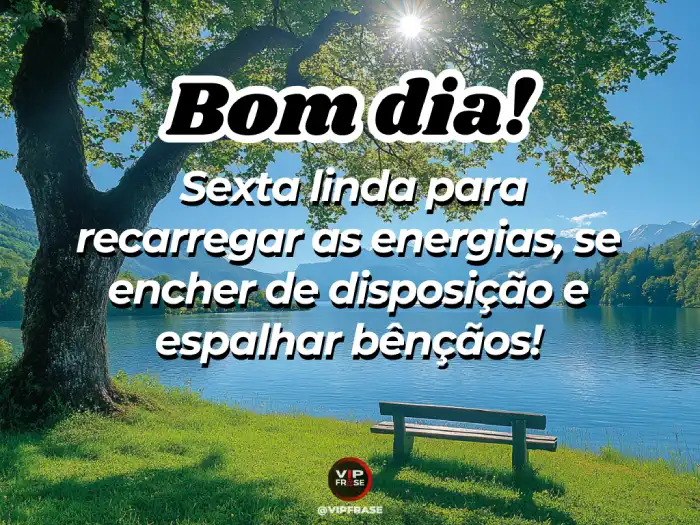 Imagem com Frase de disposição para espalhar bênçãos e positividade.
