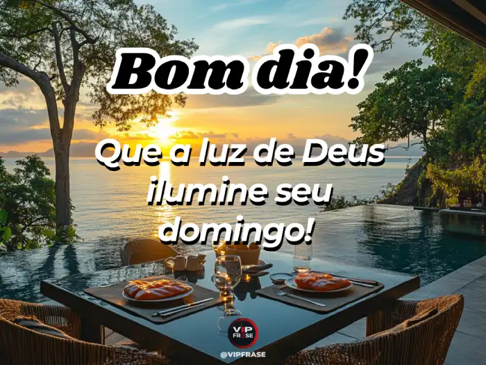 Domingo mensagem de bom dia, luz divina, que Deus ilumine seu dia.
