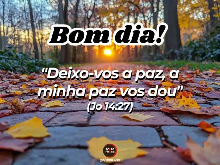 Mensagem de bom dia abençoado por Deus com versículo João 14:27.