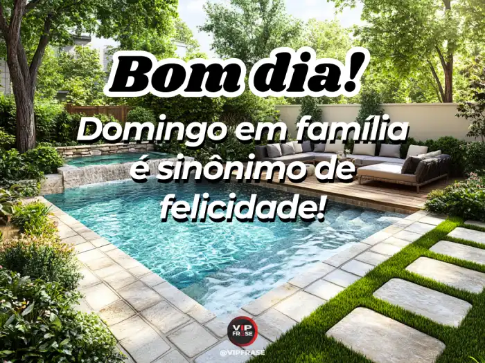 Frase com a família, simbolizando felicidade.
