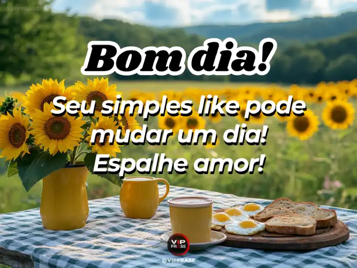 Mensagem de bom dia motivado: Espalhe amor e positividade ao longo do dia.