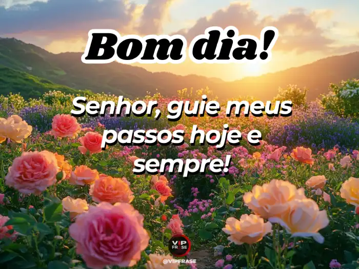 Mensagem de bom dia motivado: Senhor, guie meus passos para um dia de sabedoria e paz.