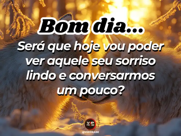 Mensagem de bom dia para conquistar com desejo de ver um sorriso lindo e especial.