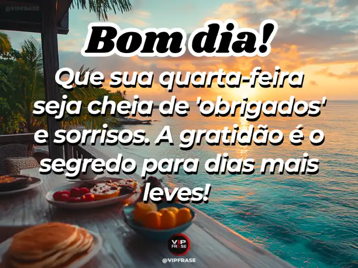 Frase, agradecendo pelos sorrisos e alegrias do dia.