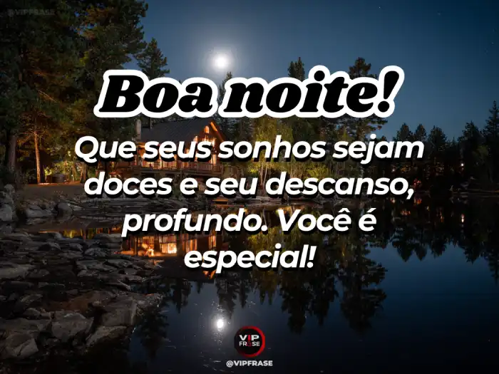 Mensagem de boa noite com desejos de sonhos doces e descanso profundo