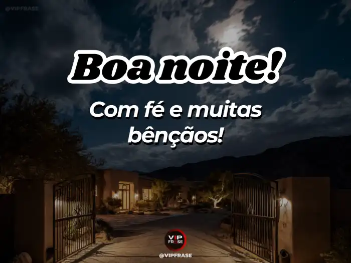 Mensagem de boa noite abençoada com fé e gratidão