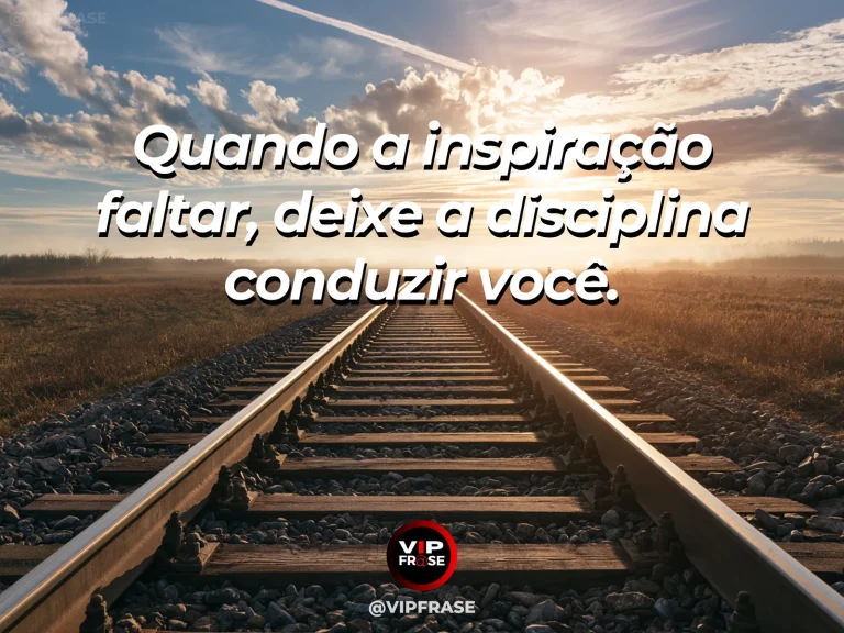 Mensagem motivacional sobre disciplina com pista de corrida ao amanhecer