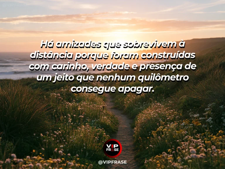 Mensagem sobre amizade em cena de split-feel composition suggesting long-distance friendship.