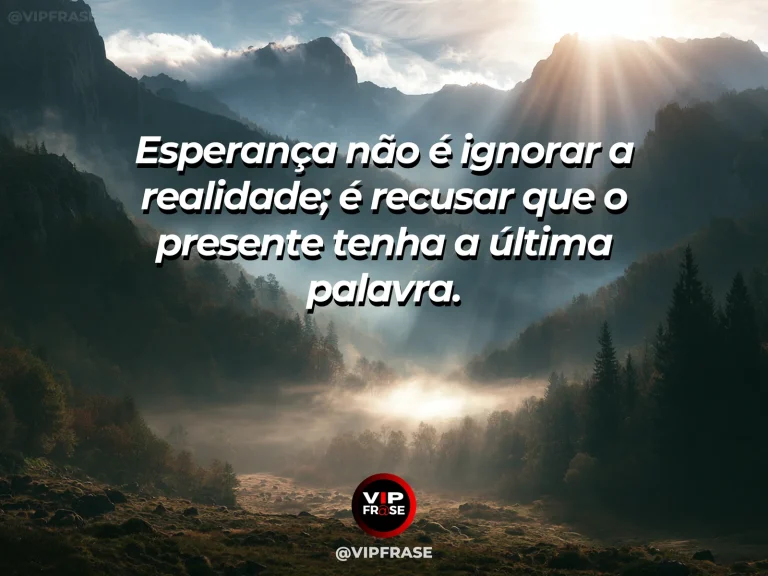 Frase reflexiva sobre esperanca com horizonte amplo depois de uma tempestade com luz atravessando as nuvens.