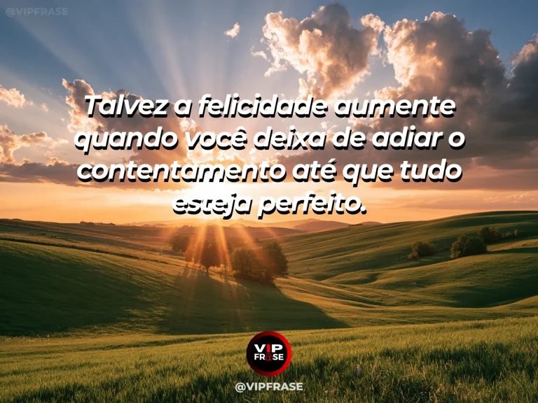 Frase reflexiva sobre felicidade com mesa com frutas, flores e janela aberta.