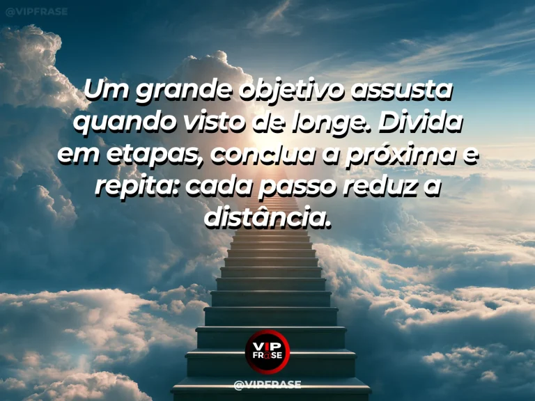 Arte motivacional sobre sucesso, longa escadaria vista em perspectiva com uma pessoa subindo degrau por degrau.