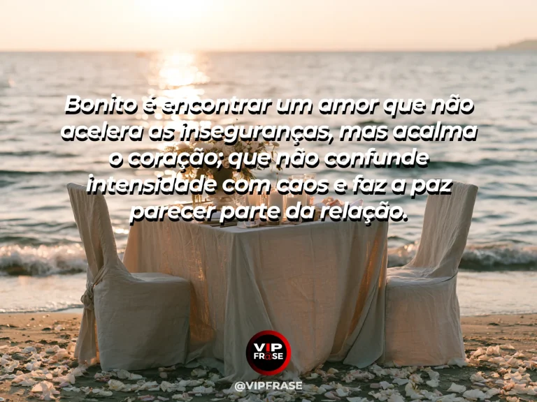 Mensagem de amor e paz, com cena romântica serena e tons suaves.