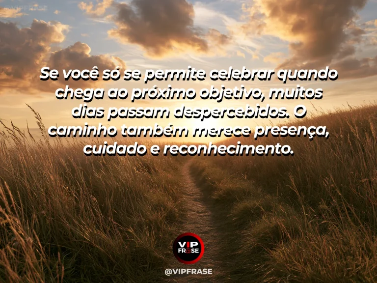 Mensagem de reflexão sobre vida e gratidao, com amigos caminhando em parque ensolarado entre flores e árvores, celebrando o percurso em vez de um destino final.