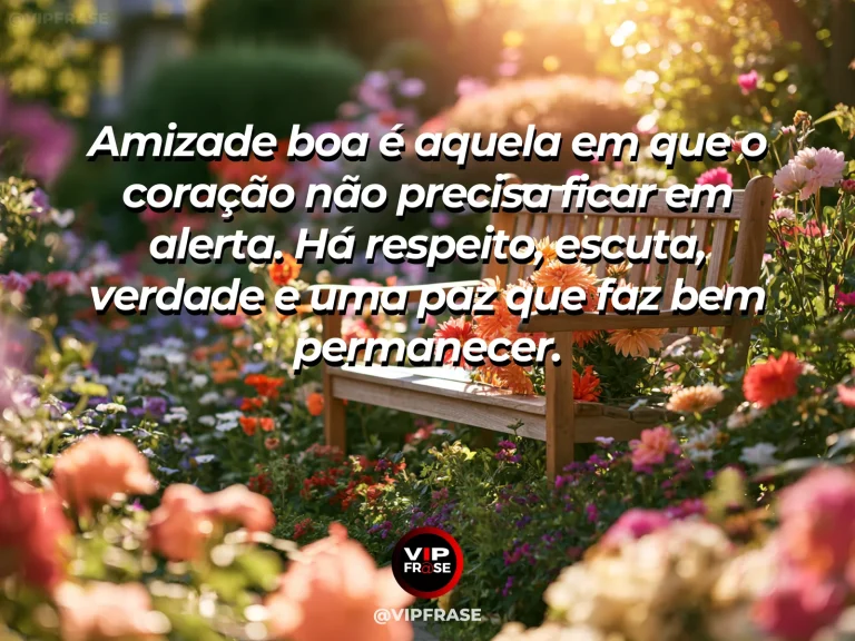 Mensagem de amizade sobre amizade é um lugar seguro para o coração, em cena de refúgio claro com duas poltronas, plantas e luz suave, criando sensação de segurança, paz e acolhimento.