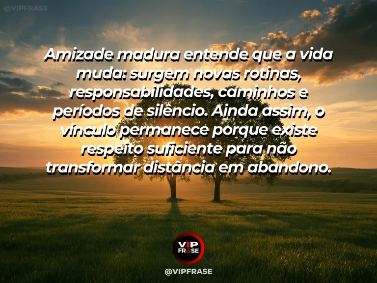 Arte sobre amizade: amigos em fases adultas diferentes se encontrando com serenidade, simbolizando respeito por mudanças e ciclos.